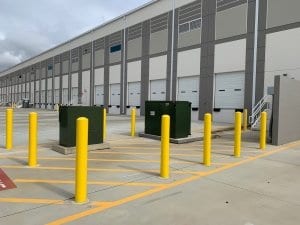 parking lot bollards installation contractor 