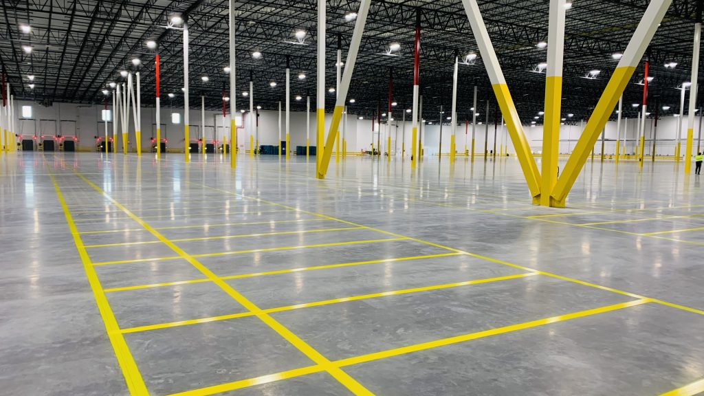 Warehouse floor striping Sumner WA