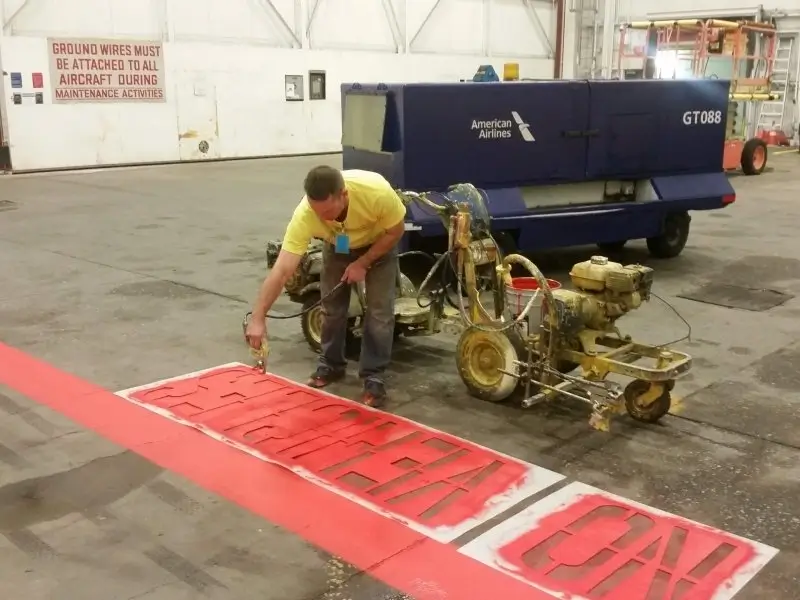 Aircraft Hangar Floor Marking | Helicopter Hangar Floor Painting