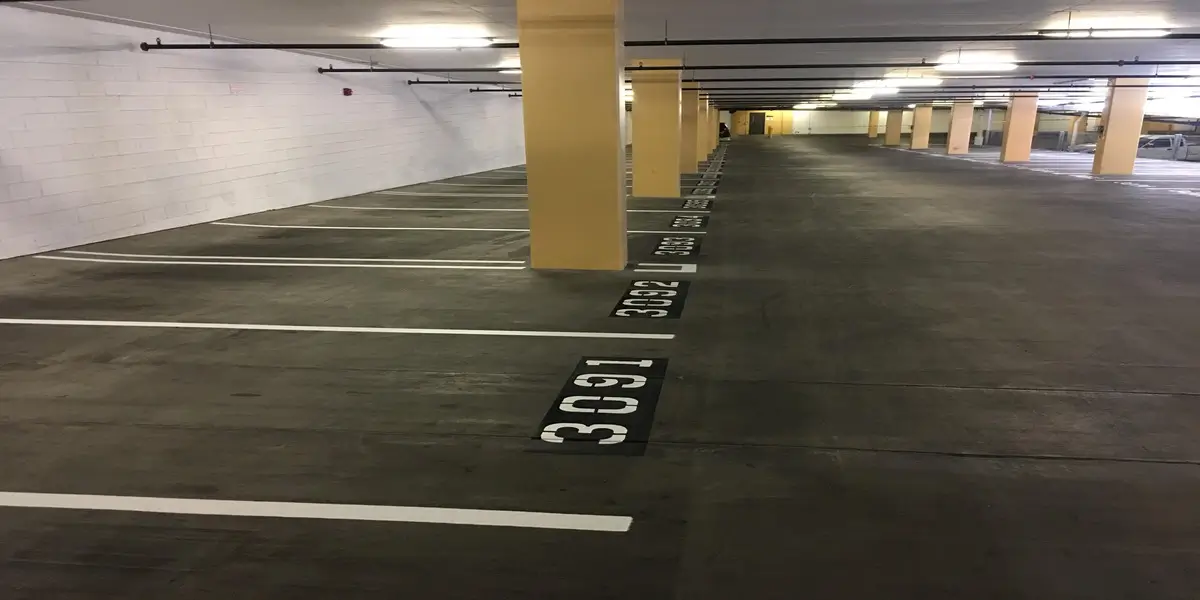 Parking Garage striping stripeguys